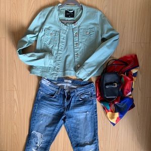 Top Secret Jean jacket in mint color